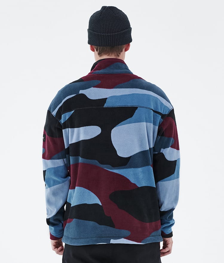 Dope Comfy Fleecetröja Herr Shards Burgundy Blue Renewed, Bild 6 av 6