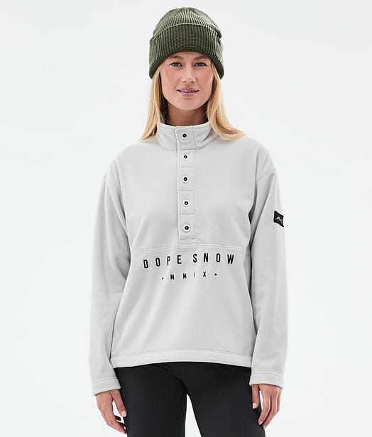 Dope Comfy W Fleecetröja Dam Light Grey