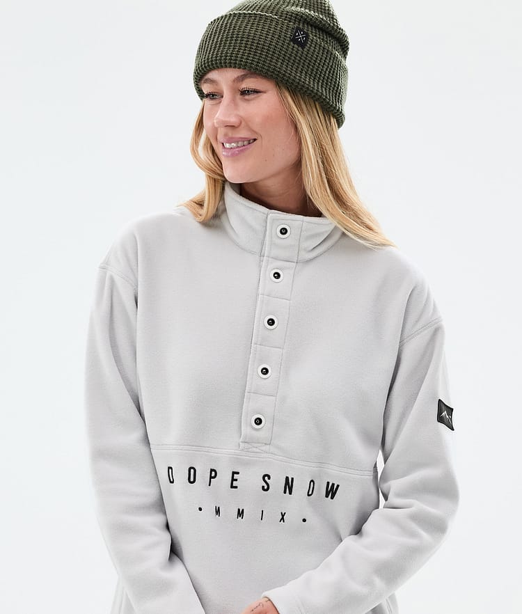 Dope Comfy W Fleecetröja Dam Light Grey, Bild 2 av 6