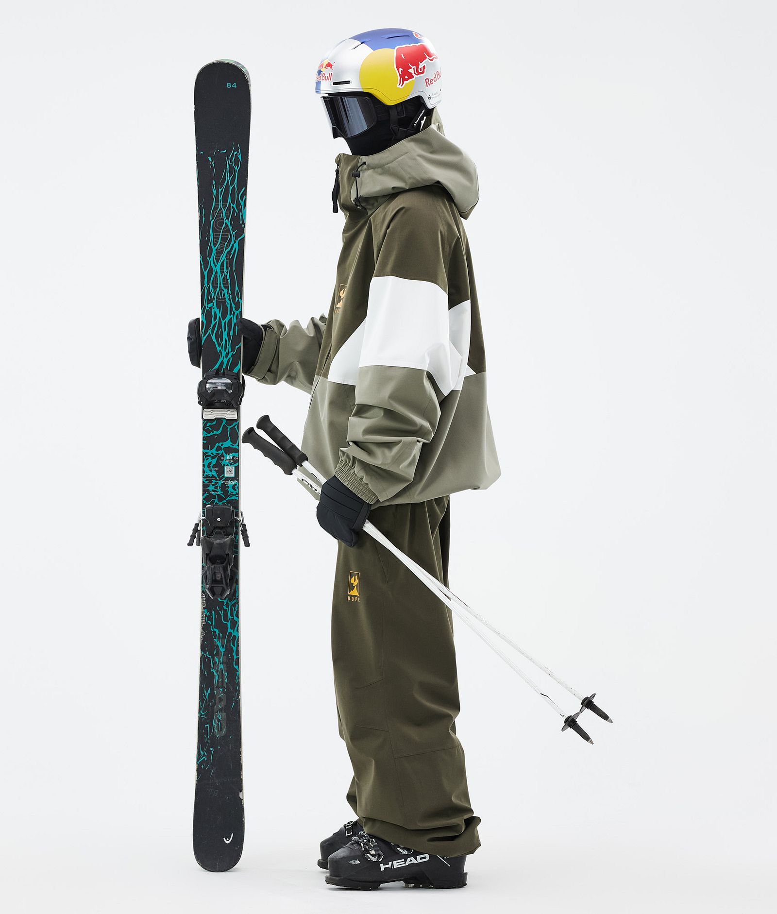 Dope JT Spartan Skidjacka Herr Olive Green/Whitish/Greenish, Bild 3 av 8