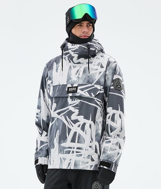 Dope Blizzard Snowboardjacka Herr Scribble Black