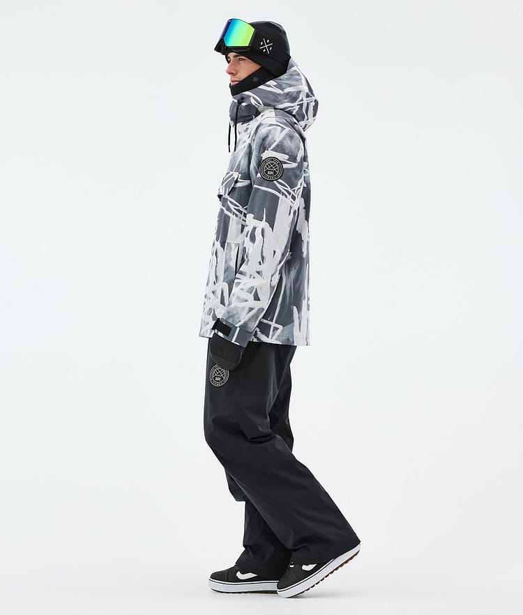 Dope Blizzard Snowboardjacka Herr Scribble Black, Bild 3 av 8