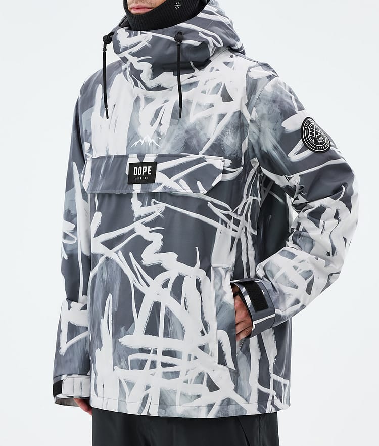 Dope Blizzard Snowboardjacka Herr Scribble Black, Bild 7 av 8