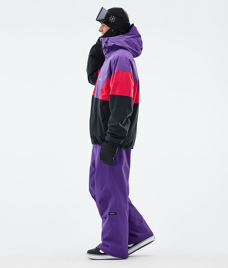 Dope Spartan Snowboardjacka Herr Sport Vivid Purple/Red/Black Renewed, Bild 3 av 8