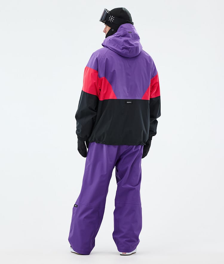 Dope Spartan Snowboardjacka Herr Sport Vivid Purple/Red/Black Renewed, Bild 4 av 8