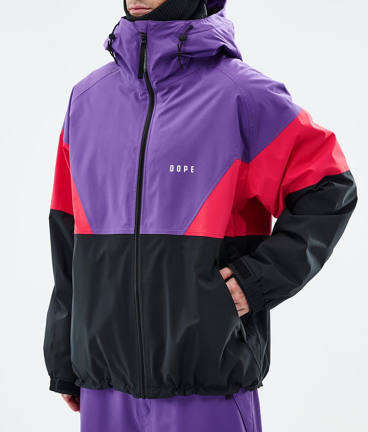 Dope Spartan Snowboardjacka Herr Sport Vivid Purple/Red/Black Renewed, Bild 7 av 8