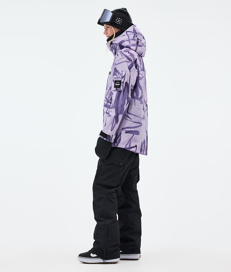 Dope Adept W Snowboardjacka Dam Scribble Purple, Bild 3 av 9