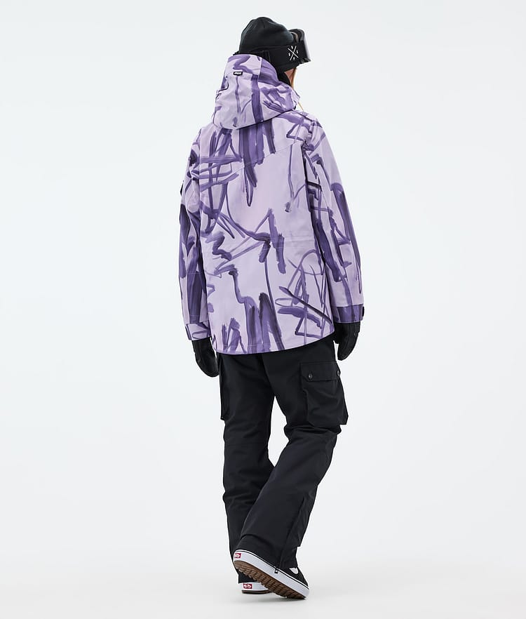 Dope Adept W Snowboardjacka Dam Scribble Purple, Bild 4 av 9