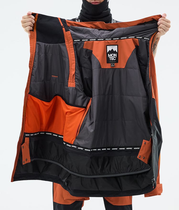 Montec Doom Skidjacka Herr Burned Orange/Black, Bild 12 av 12