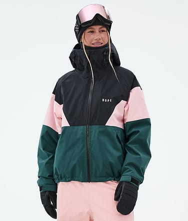 Dope Spartan W Snowboardjacka Sport Black/Soft Pink/Bottle Green