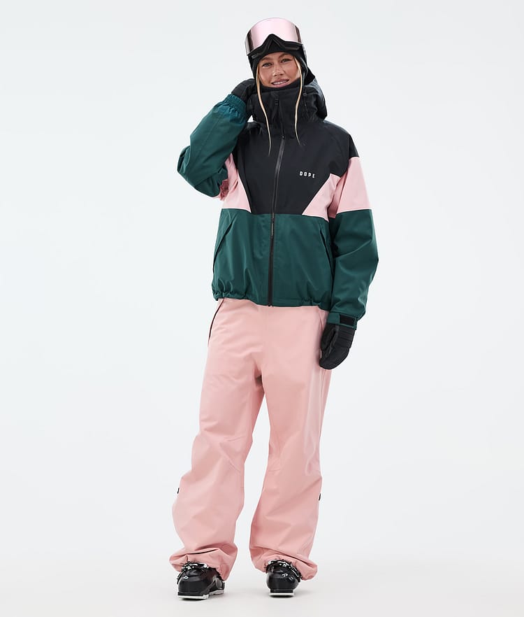 Dope Spartan W Skidjacka Dam Sport Black/Soft Pink/Bottle Green, Bild 2 av 8