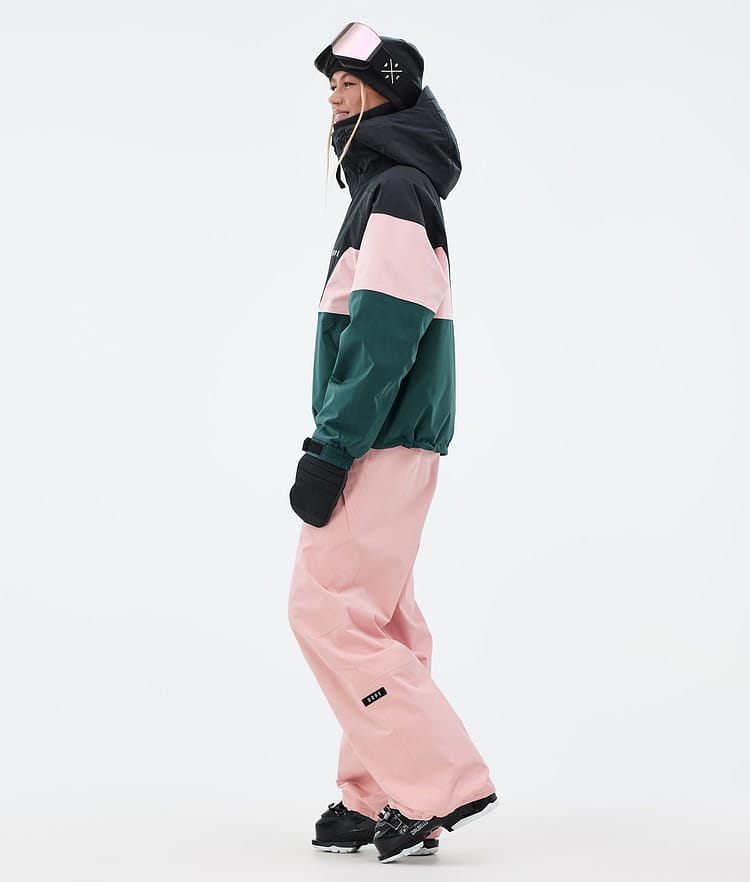 Dope Spartan W Skidjacka Dam Sport Black/Soft Pink/Bottle Green, Bild 3 av 8