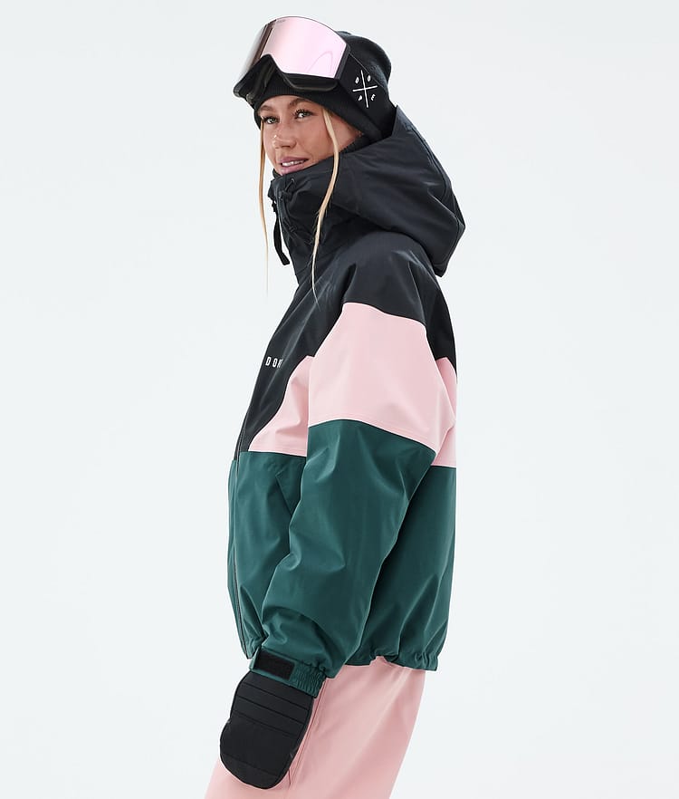 Dope Spartan W Skidjacka Dam Sport Black/Soft Pink/Bottle Green, Bild 5 av 8
