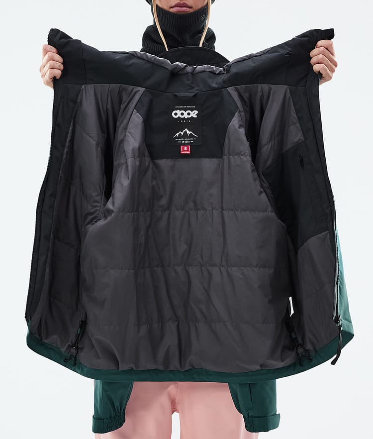 Dope Spartan W Skidjacka Dam Sport Black/Soft Pink/Bottle Green, Bild 8 av 8