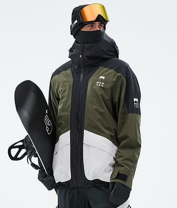 Montec Morpheus Snowboardjacka Man Black/Olive Green/Light Grey