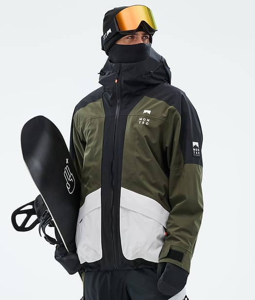 Montec Morpheus Snowboardjacka Herr Black/Olive Green/Light Grey