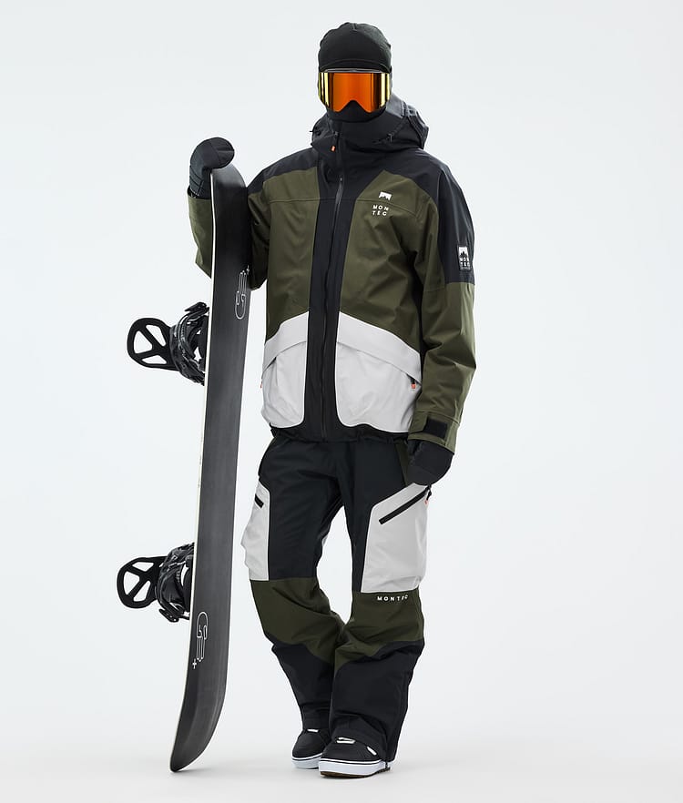 Montec Morpheus Snowboardjacka Herr Black/Olive Green/Light Grey, Bild 3 av 10