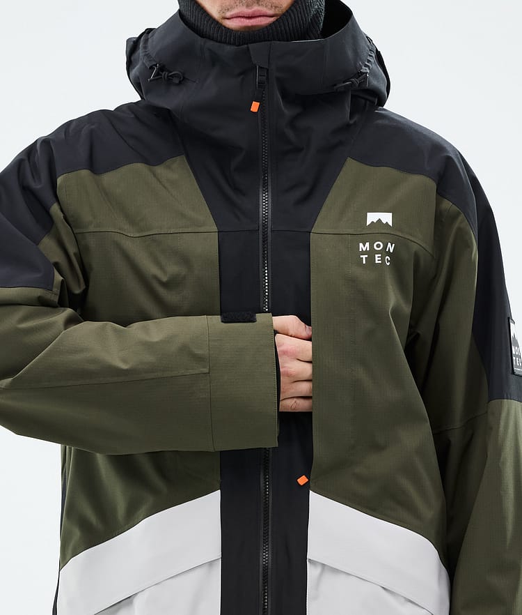 Montec Morpheus Snowboardjacka Herr Black/Olive Green/Light Grey, Bild 9 av 10