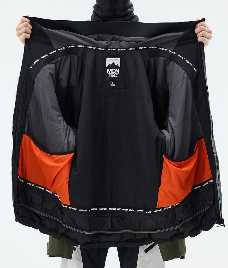 Montec Morpheus Snowboardjacka Herr Black/Olive Green/Light Grey, Bild 10 av 10