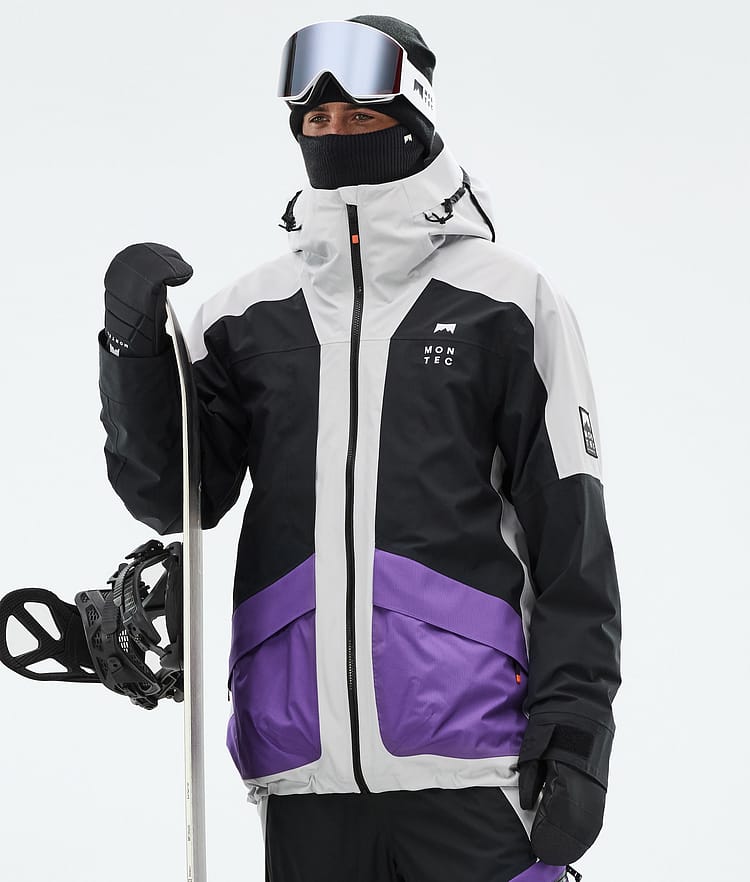Montec Morpheus Snowboardjacka Herr Light Grey/Black/Vivid Purple, Bild 1 av 10