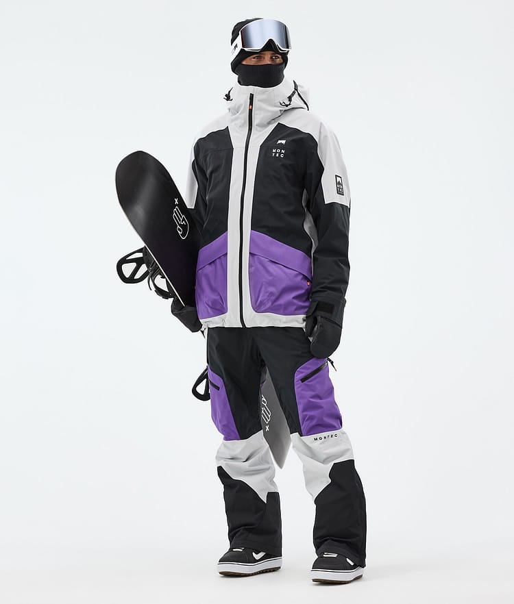 Montec Morpheus Snowboardjacka Herr Light Grey/Black/Vivid Purple, Bild 3 av 10