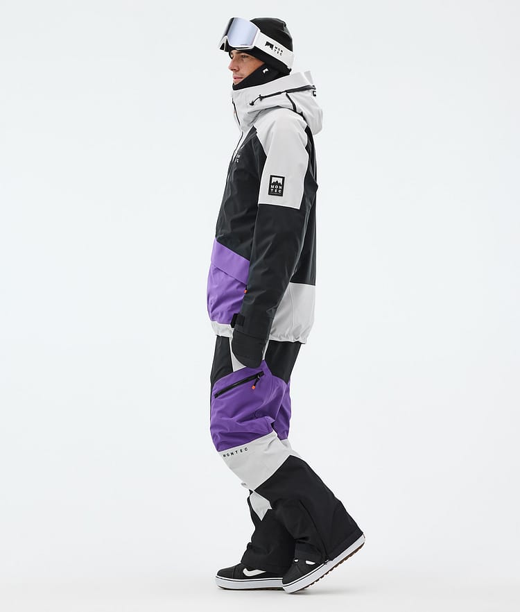 Montec Morpheus Snowboardjacka Herr Light Grey/Black/Vivid Purple, Bild 4 av 10