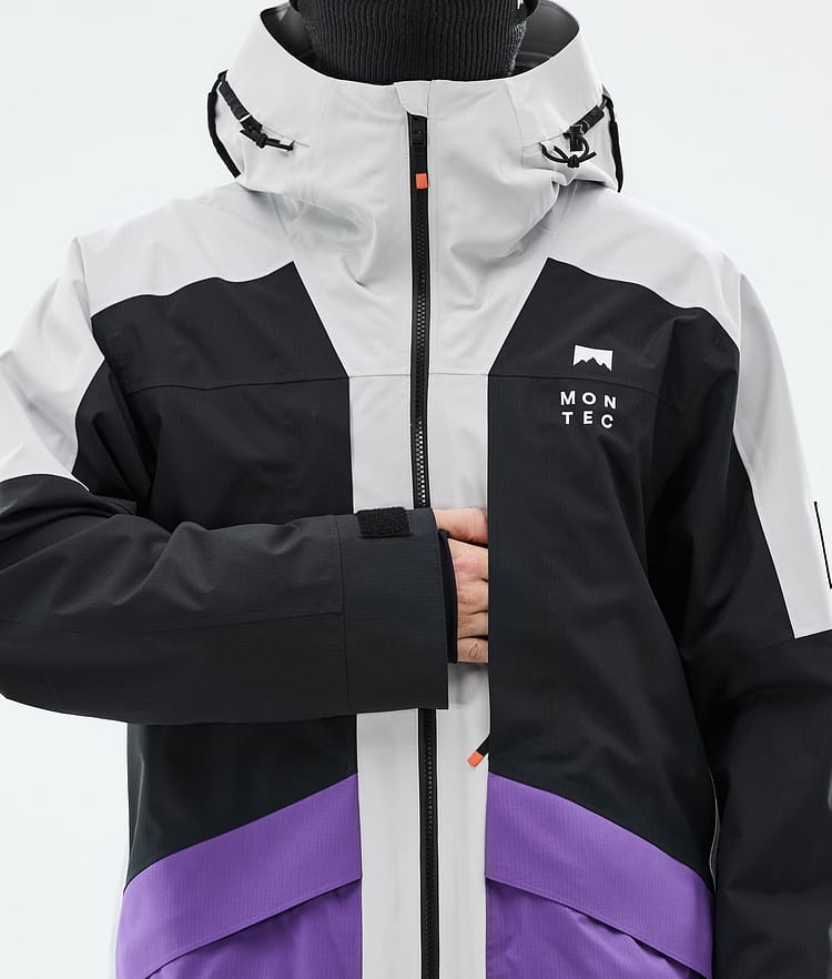 Montec Morpheus Snowboardjacka Herr Light Grey/Black/Vivid Purple, Bild 9 av 10