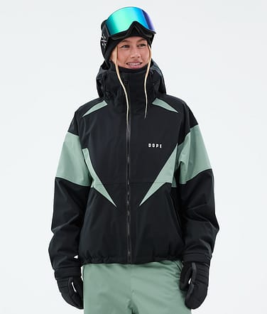 Dope Spartan W Snowboardjacka Spike Black/Faded Green
