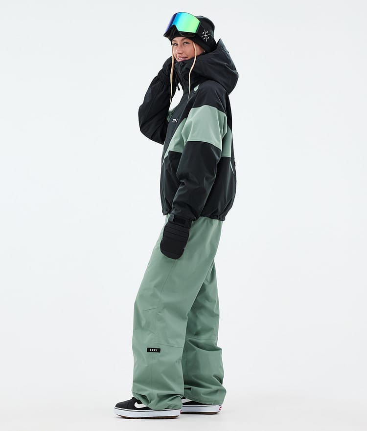 Dope Spartan W Snowboardjacka Dam Spike Black/Faded Green, Bild 3 av 8