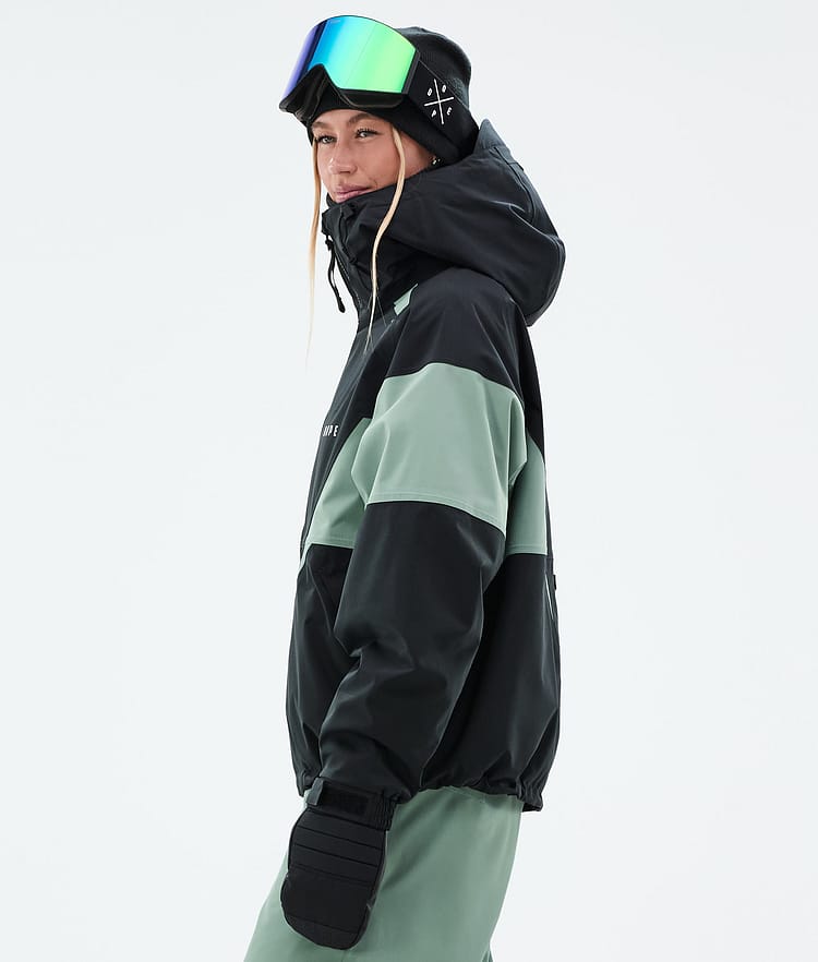 Dope Spartan W Snowboardjacka Dam Spike Black/Faded Green, Bild 5 av 8