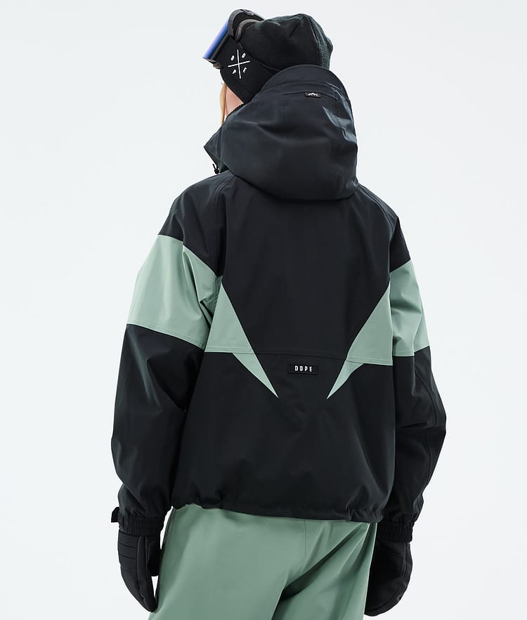 Dope Spartan W Snowboardjacka Dam Spike Black/Faded Green, Bild 6 av 8