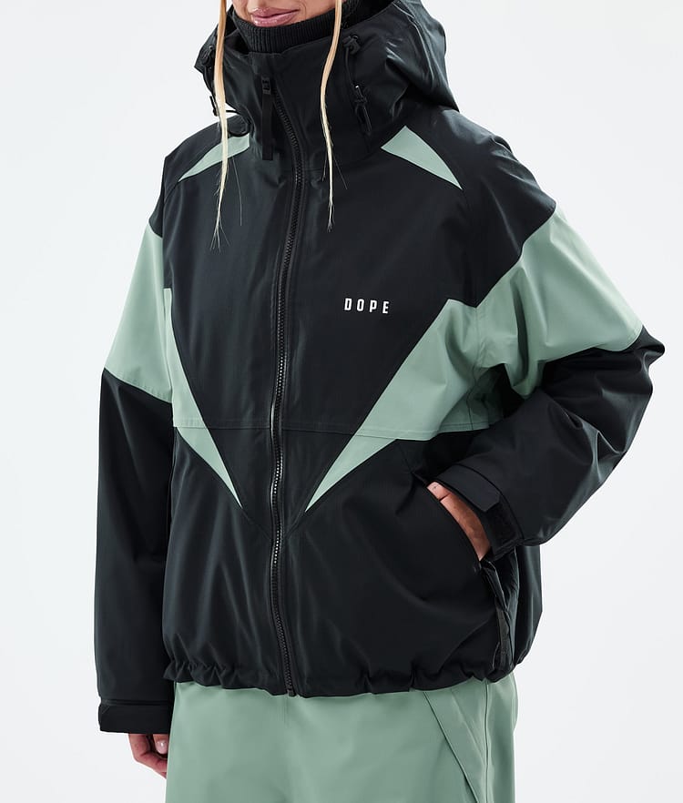 Dope Spartan W Snowboardjacka Dam Spike Black/Faded Green, Bild 7 av 8