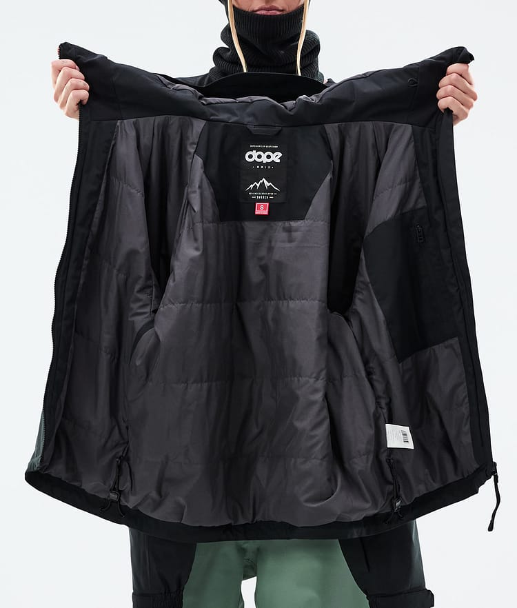 Dope Spartan W Snowboardjacka Dam Spike Black/Faded Green, Bild 8 av 8