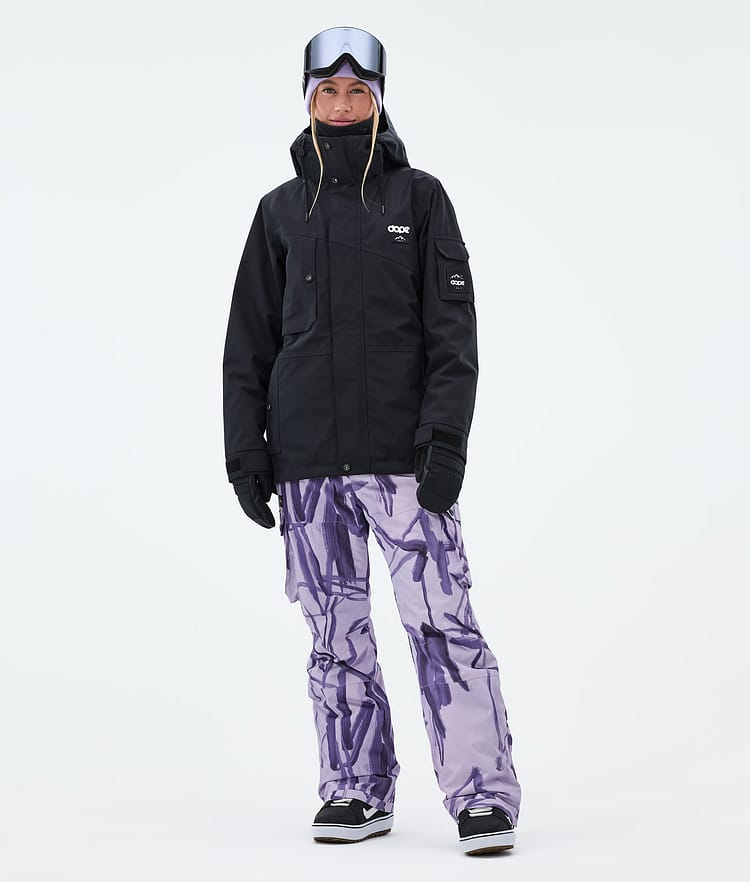 Dope Iconic W Snowboardbyxa Dam Scribble Purple, Bild 2 av 7
