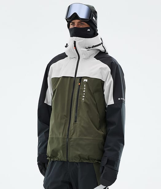 Montec Oracle Snowboardjacka Herr Light Grey/Black/Olive Green