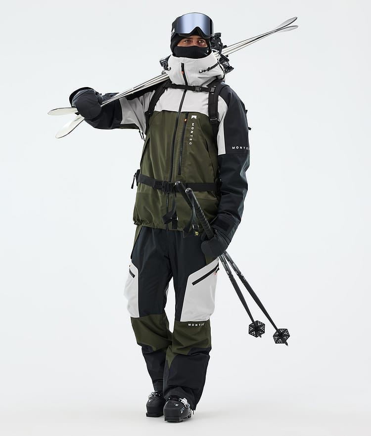 Montec Oracle Skidjacka Herr Light Grey/Black/Olive Green, Bild 3 av 10
