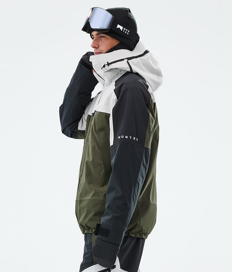 Montec Oracle Snowboardjacka Herr Light Grey/Black/Olive Green, Bild 6 av 10