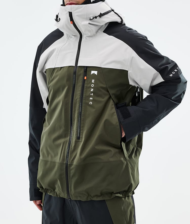 Montec Oracle Snowboardjacka Herr Light Grey/Black/Olive Green, Bild 8 av 10
