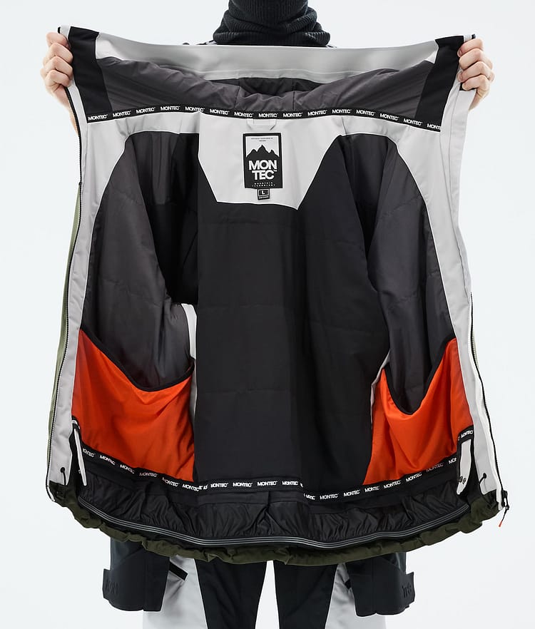 Montec Oracle Snowboardjacka Herr Light Grey/Black/Olive Green, Bild 10 av 10