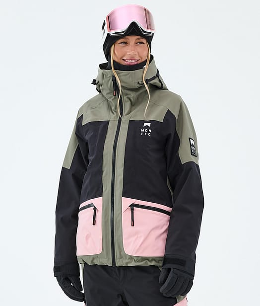 Montec Morpheus W Skidjacka Kvinna Greenish/Black/Soft Pink