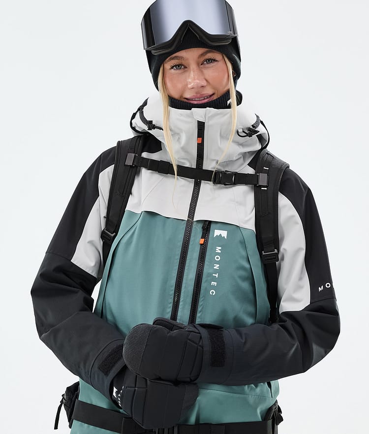 Montec Oracle W Snowboardjacka Dam Light Grey/Black/Atlantic, Bild 2 av 10