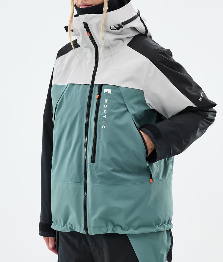 Montec Oracle W Snowboardjacka Dam Light Grey/Black/Atlantic, Bild 8 av 10