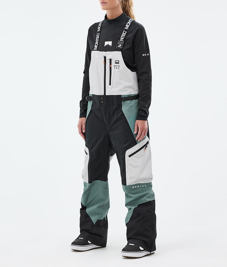 Montec Dozer W Snowboardbyxa Dam Light Grey/Black/Atlantic, Bild 1 av 6