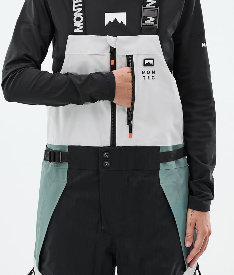 Montec Dozer W Snowboardbyxa Dam Light Grey/Black/Atlantic, Bild 5 av 6