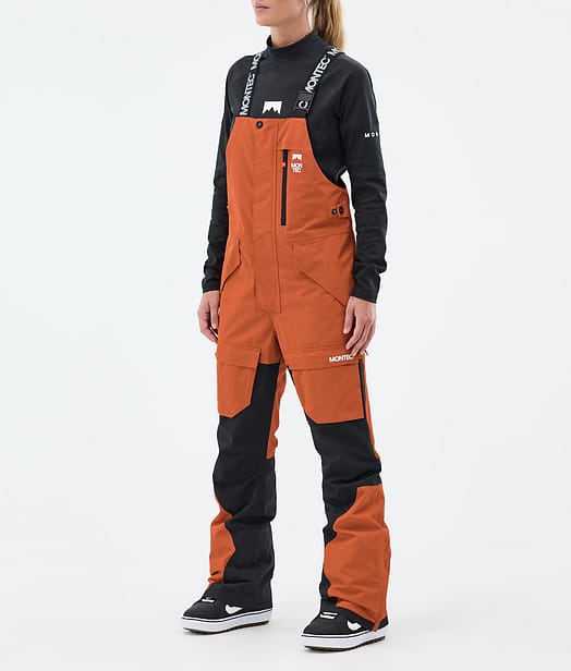 Montec Fawk W Snowboardbyxa Dam Burned Orange/Black
