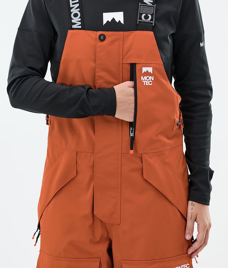 Montec Fawk W Snowboardbyxa Dam Burned Orange/Black, Bild 5 av 6