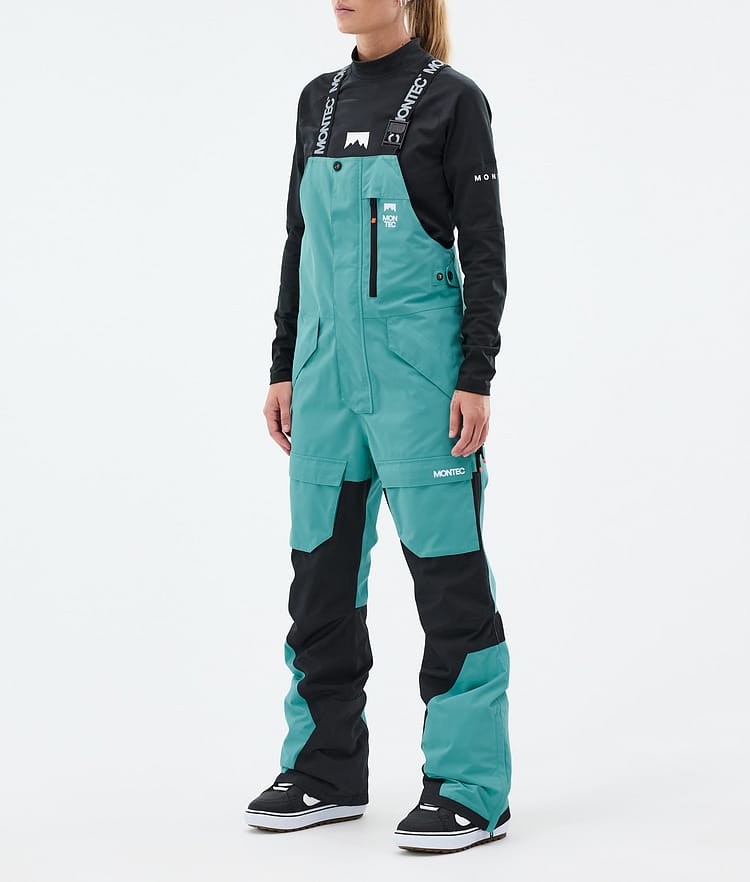 Montec Fawk W Snowboardbyxa Dam Turquoise/Black, Bild 1 av 7