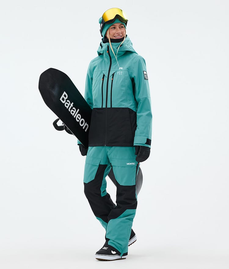 Montec Fawk W Snowboardbyxa Dam Turquoise/Black, Bild 3 av 8