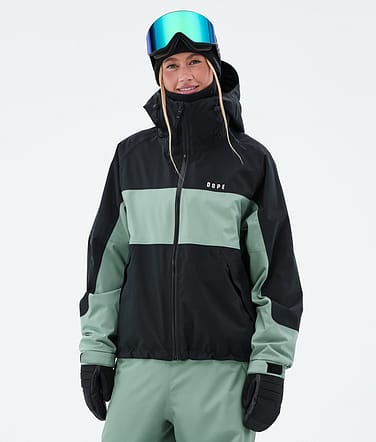 Dope Spartan W Snowboardjacka Stripe Black/Faded Green