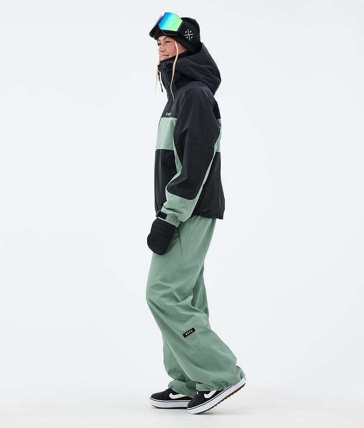 Dope Spartan W Snowboardjacka Dam Stripe Black/Faded Green, Bild 3 av 8